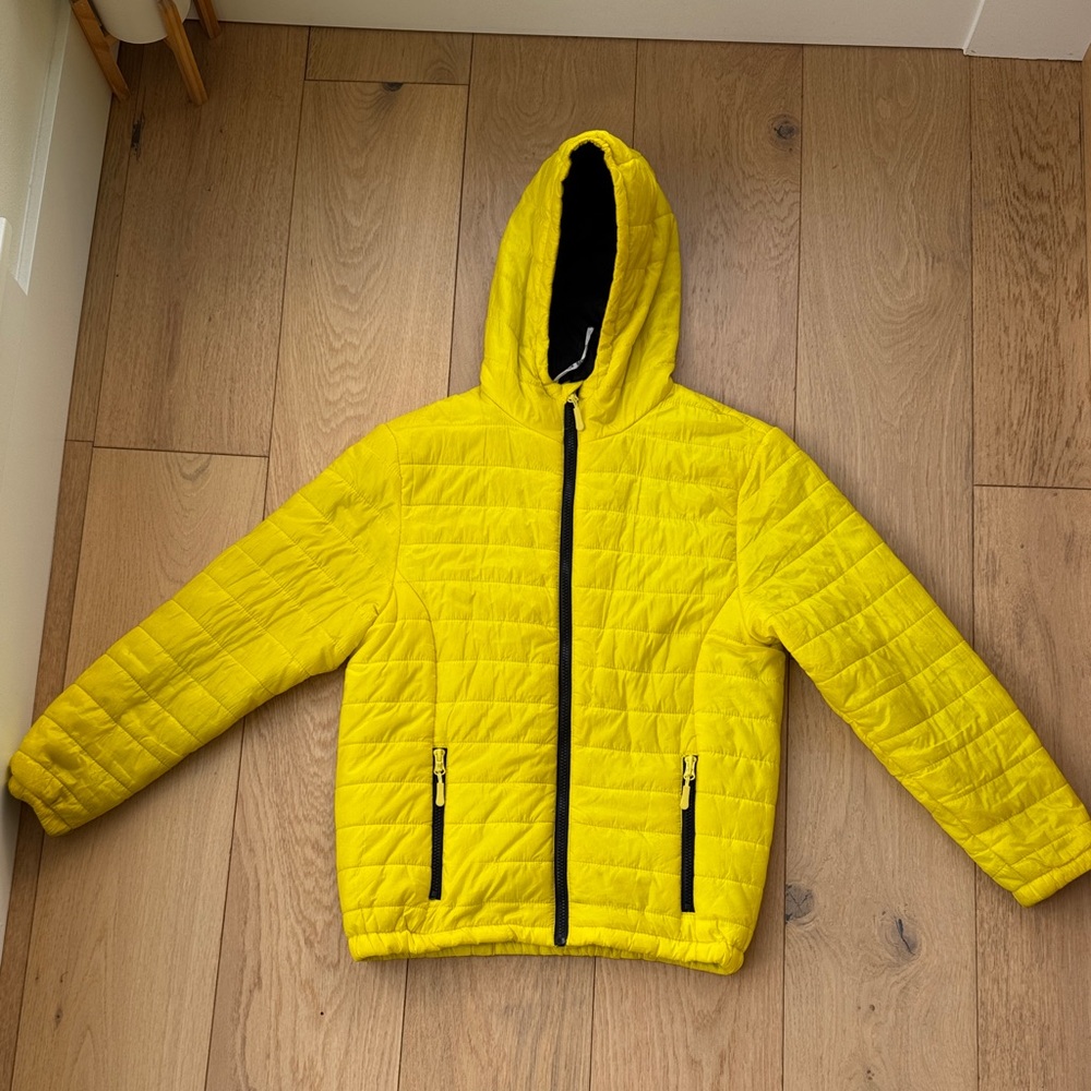 Vibrant Yellow Kids Thin Puffer Jacket